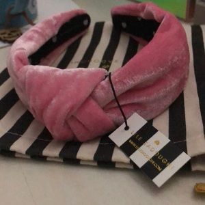 Lele Sadoughi Carnation Pink Velvet Headband NEW